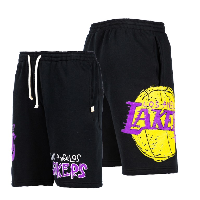 Men's Los Angeles Lakers NBA After School Special Icon Edition Black Basketball Shorts LGN7883TA
